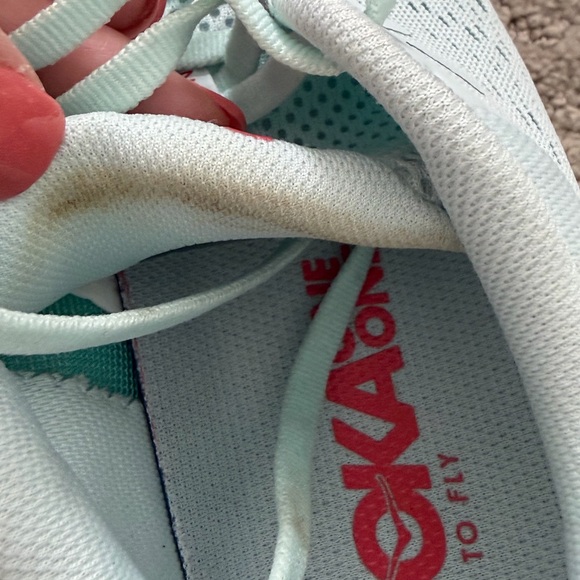 Hoka One One Women's Shoes - Light Blue and Yellow - Picture 8 of 10